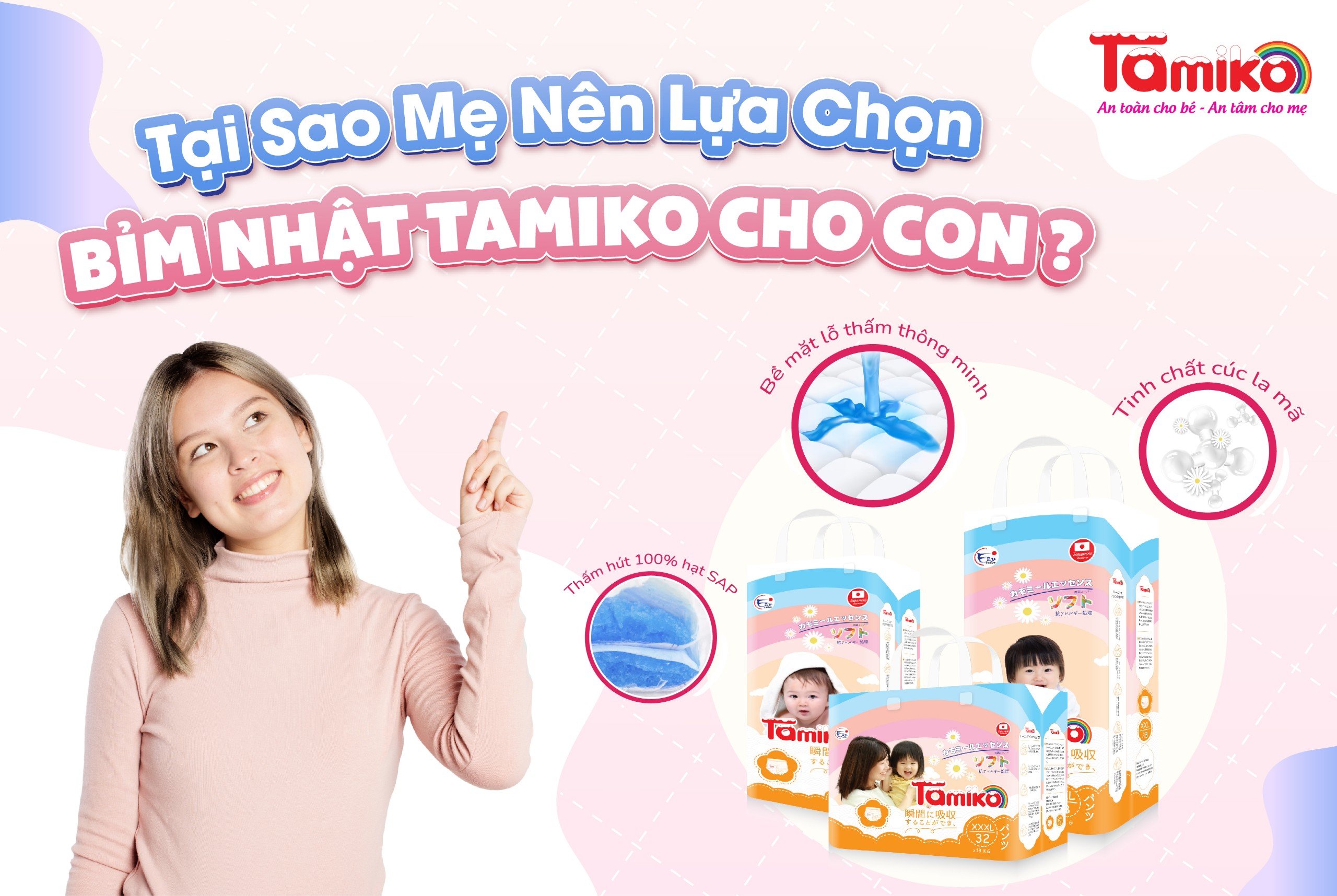 Tại sao mẹ nên lựa chọn bỉm Nhật Tamiko cho con?